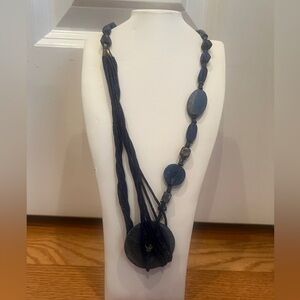 Blue Gobi Afghan Wrapped Lapis lariat-style Necklace